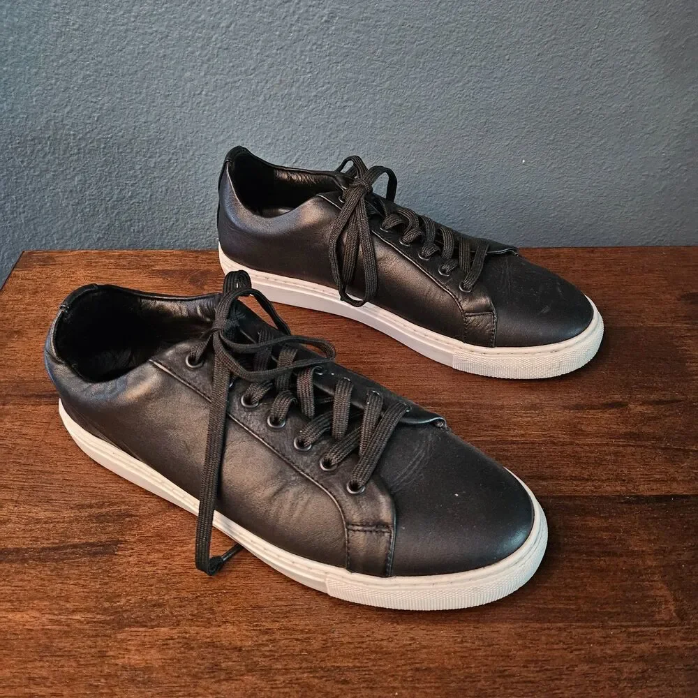 Thursday Shoes Mens Premier Black Leather Low Top Comfort Sneaker Size 9.5